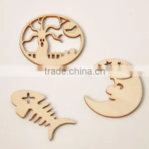 Wood Veneer Shapes for Halloween. thumbnail-1