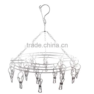 20 Clips Stainless Steel Clothes Drying Rack Hanger Socks Shorts Underwear Drying Hanger thumbnail-3