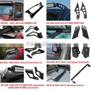 2015 New Led Bar Light Mounting Bracket for Jeep JK 50"-52" Led Bar Light Mount Kit thumbnail-2