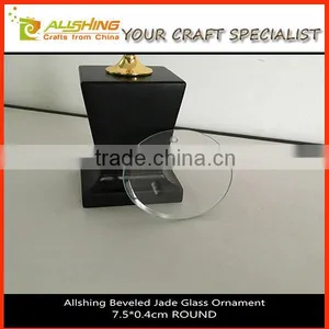 Jade Glass Facted Oval Ornament For Personality Engraved thumbnail-1