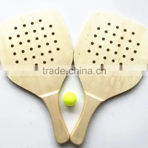 40*22*0.8cm Wood Beach Tennis Racket Set Game thumbnail-1
