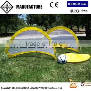 Two Portable Foldable 4ft Soccer Goal Pair Pop Up Goal Net thumbnail-1