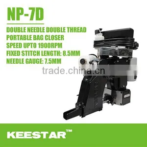 Keestar NP-7D High Speed Double Needle Portable Bag Closing Machine thumbnail-1