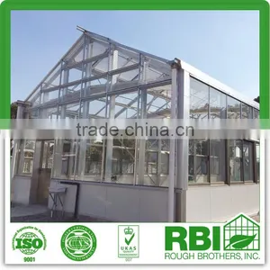 Aluminum Frame Glass Greenhouse PC Greenhouse With Aluminum Structure Single Span With Automatic Ventilation Greenhouse thumbnail-1