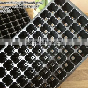 72 Cell Black PS Plastic Material Plant Nursery Seed Starter Tray With Earth Plugs thumbnail-4