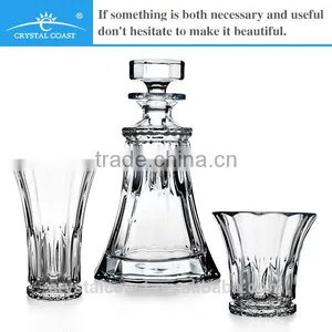 Cheap Clear Antique High Quality Round Glass Etched Art Single Glass Wine Decanter thumbnail-1