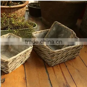 Garden Decoration Wicker Plant Basket Plant Pots Basket thumbnail-2