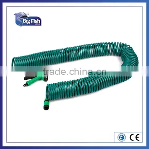 30M EVA Coil Hose With Spray Gun Set /eva Coil Hose/ Cioled Hose /Coiled High Pressure Hose/water Garden Coil Hose/rewind Hose thumbnail-1