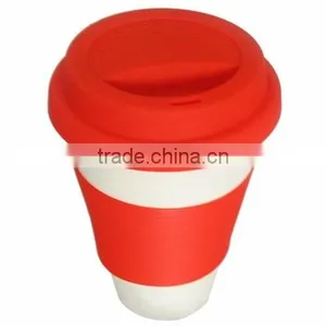Bamboo Fiber Mug Cup With Lid thumbnail-4