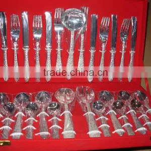 Original Gold Plated Brass Cutlery Set of 26 Pieces thumbnail-1