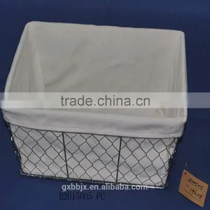 Chicken Wire Basket With Liner thumbnail-1