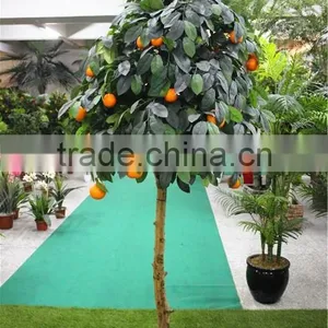 Home Gardens for Curtain Hotel Decoration 200cm Height Making Artificial Live Plastic Green Orange Bonsai Tree EZZPZ06 0301 thumbnail-1