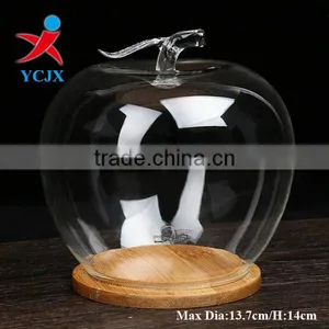 Decoration Hand Made Clear Glass Big Apple Domes thumbnail-1