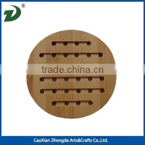 Modern Design Natural Wood Mat With Wheels for Your Flower Pot thumbnail-2