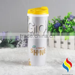 16oz PP Plastic Inner and PS Outside Insulated Coffee Travel Mug thumbnail-3