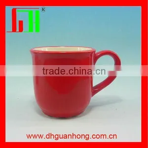 Hot Sale Red Color Ceramic Mug thumbnail-1