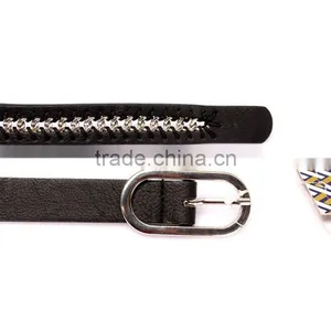 Wholesale Fashion Chain Decorated Sex Women Lady Thin PU Waist Belt thumbnail-4