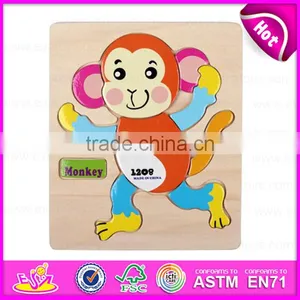 2016 New Design Educational Toy Wooden Puzzles for Preschoolers W14C074 thumbnail-6