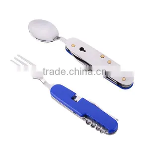 Camping Tool Stainless Steel Camping Spoon Fork Knife thumbnail-3