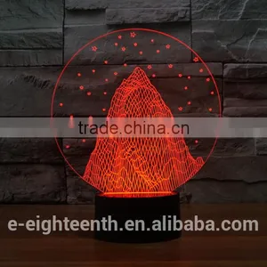 OEM Factory Price Touch Panel 3D Acrylic Led Night Lights 3D Illusion Light for Xmas Gift thumbnail-3