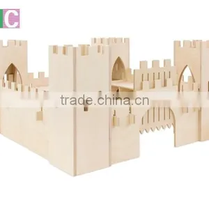 2017 New Design Unfinished Wooden Castle thumbnail-1