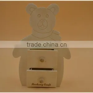 2015 Newest Style Bear Shape Wooden Storage Case|home Decor|office Desk thumbnail-1