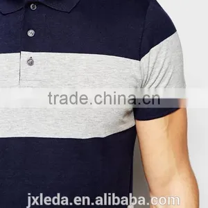 Factory Wholesale 100% Cotton Jersey Wide Stripe Men Polo Shirt Custom Your Own Logo thumbnail-3