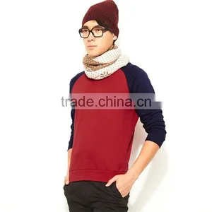 Blank Sweater Without Hood Contrast Color Men Pullover Sweater thumbnail-3