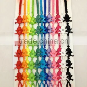Italian Skull Lace Bracelets, Skull Macrame Lace Bracelet, Promotion Woven Lace Bracelet thumbnail-1