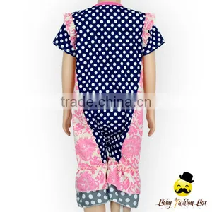 Kids Modeling Clothes Suits Polka Dots Ruffle Short Sleeve With Snaps Summer Baby Girl One Piece Harem Bodycon Jumpsuit Clothes thumbnail-1