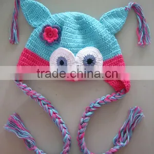 Lovely Cotton Hand Made Knitted Baby Hats in Animal Shape thumbnail-1