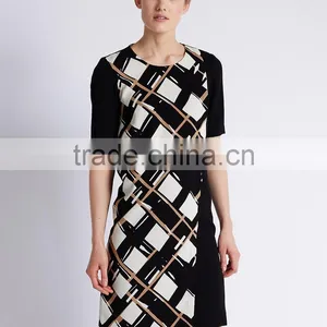Painted Check Tunic Dress thumbnail-1