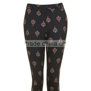 Cool Pattern Printed Hot Girt Sexi Photo Slim Fit Cigarette Harem Pants thumbnail-5