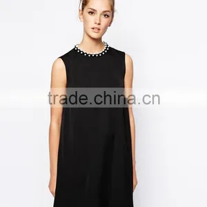 French Connection Dress With Encrusted Neckline thumbnail-1