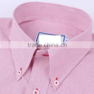 2017 Small Checks Men's Long Sleeve Button-down Collar Casual Shirt thumbnail-4