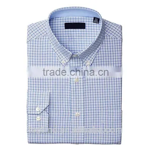 Compettitive Price Oem Classic Plaid Regular Fit Men Office Long Sleeve Shirt With Button-down Collar thumbnail-1