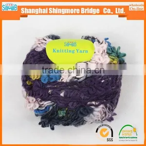 China Fancy Yarn Manufacturer Cheap Wholesale High Quality Acrylic Polyester Blended Flower Yarn for Knitting Scarf thumbnail-4
