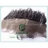 Free Part Lace Frontal 13x4 '' 100% Brazilian Virgin Human Hair Curly Lace Frontal Closure Baby Hair Blenched Knots thumbnail-3