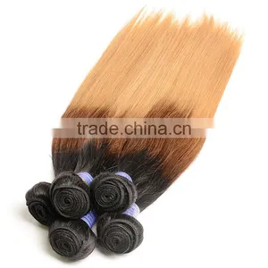 1B/4/27 Peruvian Hair Weaves Wavy Blonde Silky Straight Ombre Hair Extension Peruvian Human Hair Bundles thumbnail-4
