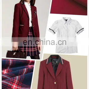 New Fashion TR Worsted Woven Fabric in Check for School Uniforms thumbnail-2