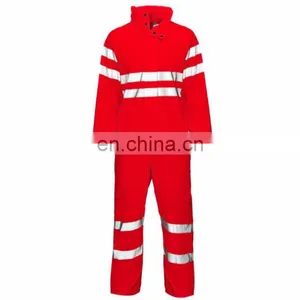 EN 343/EN 471 Hi Vis Storm Waterproof Coverall With Hood thumbnail-3