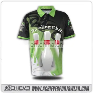 Custom Bowling Polo Shirt Microfiber Polo thumbnail-1