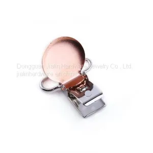 Rose Gold Coated Baby Pacifier Clip Suitable for 1 Inch Width Fabric to Hold on thumbnail-3