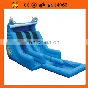 Dual Dolphin Super Splash Inflatable Slide With Pool thumbnail-1