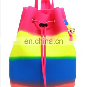 Hot Sale En-friendly Candy Colors Backpack Silicon Rubber Kids School Bag thumbnail-1