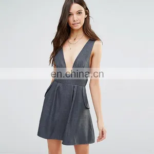 Latest Dress Design Fashion Girls Short Frocks Open Breast Sexy Women Dress thumbnail-3