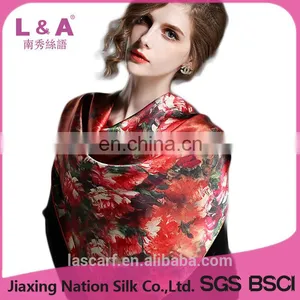 OEM Print Silk Scarf For Women thumbnail-1