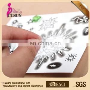 Custom Long Lasting Sun Moon Body Temporary Tattoo Sticker for Adults thumbnail-2