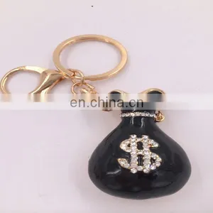 Fashion Shopping Cart Keychain Charm Pendant Handbag Bag Key Chains Key Ring With Rhinestone thumbnail-1