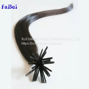 Italy Keratin Fusion Hair Extensions Remy Cuticles Intact Straight Nail U I V Flat Tip Hair Extension thumbnail-5